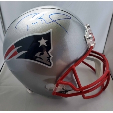 Tom Brady signed New England Patriots Full Size Football Helmet TRISTAR Authenticated